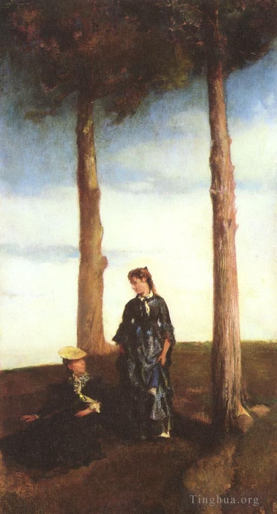 John LaFarge Oil Painting - Hilltop 1862