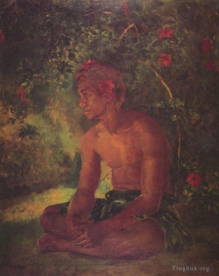 John LaFarge Oil Painting - Maua a Samoan
