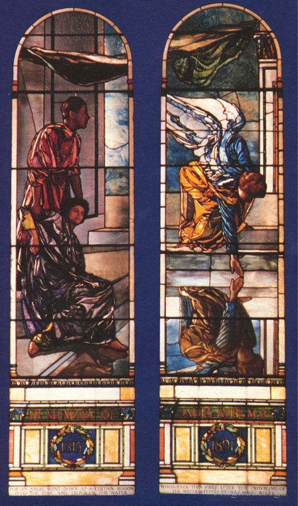 John LaFarge Various Paintings - Angel at the Healing Waters of Bethesda