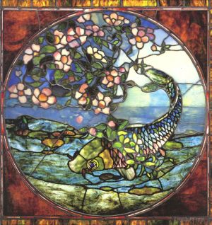Artist John LaFarge's Work - Fish and Flowering Branch