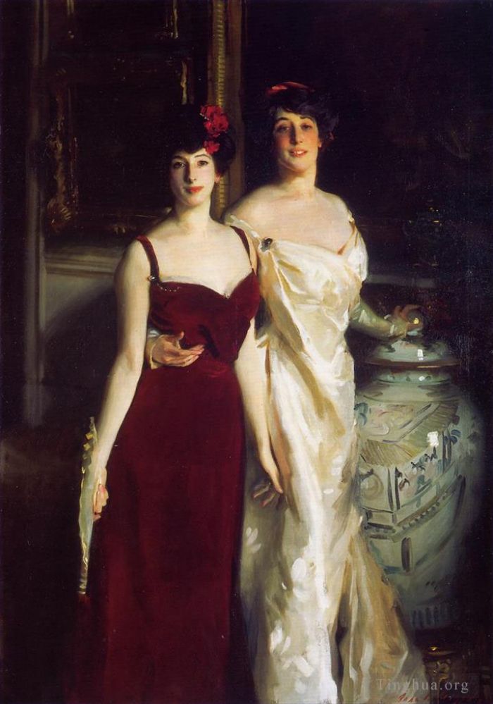 John Singer Sargent Oil Painting - 4Ena and Betty Daughters of Asher and Mr