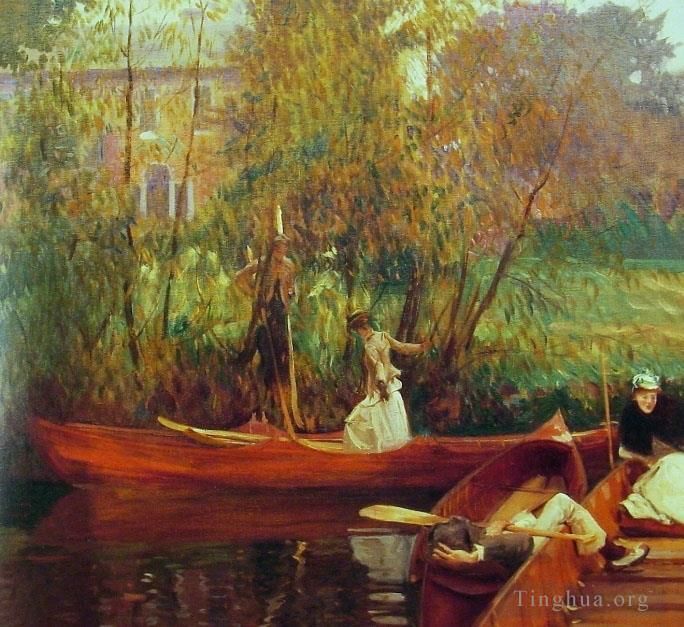 John Singer Sargent Oil Painting - A Boating Party