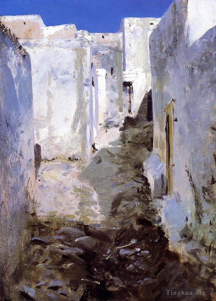 John Singer Sargent Oil Painting - A Street in Algiers