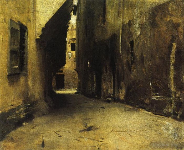 John Singer Sargent Oil Painting - A Street in Venice2