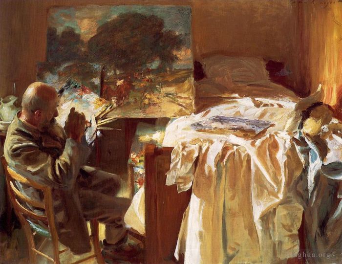 John Singer Sargent Oil Painting - An Artist in His Studio