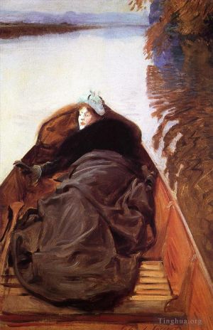 Artist John Singer Sargent's Work - Autumn on the River aka Miss Violet Sargent