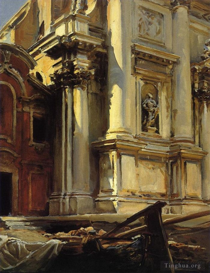 John Singer Sargent Oil Painting - Corner of the Church of St Stae Venice