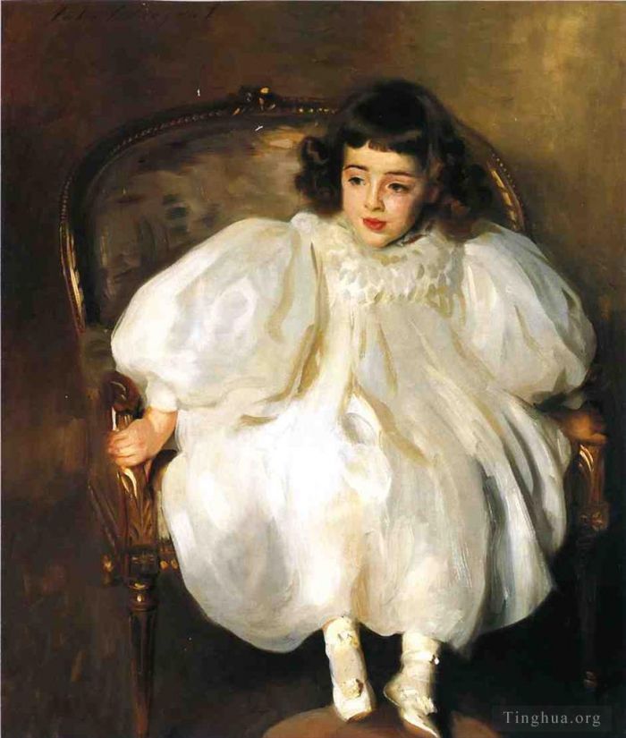 John Singer Sargent Oil Painting - Expectancy aka Portrait of Frances Winifred Hill