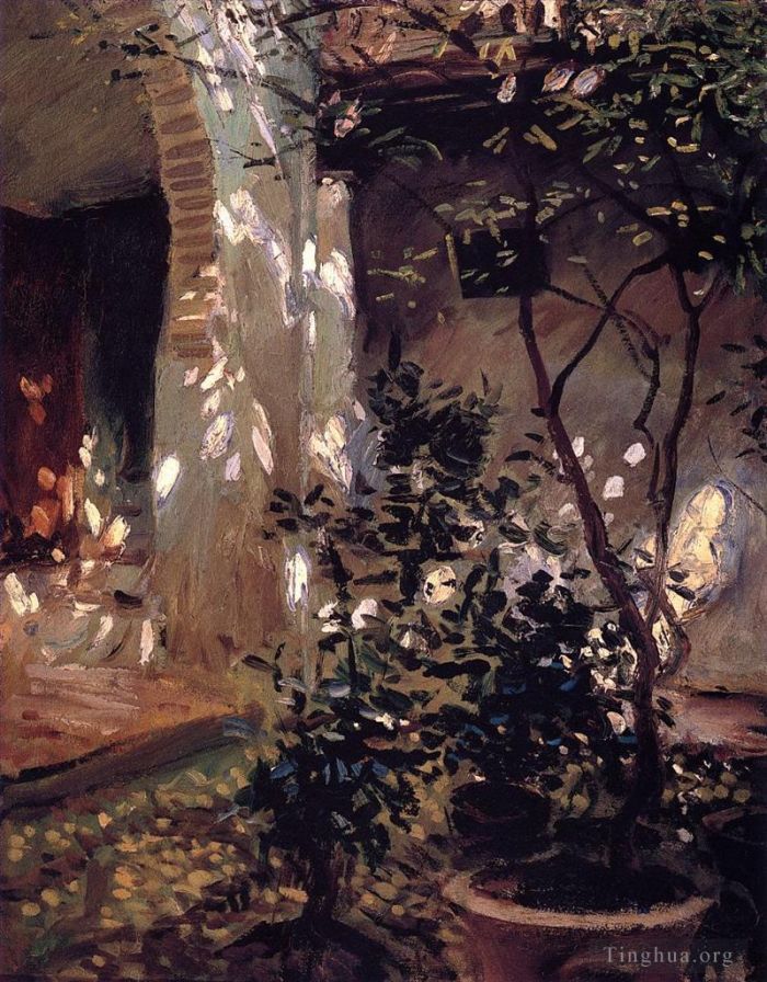 John Singer Sargent Oil Painting - Granada Sunspots