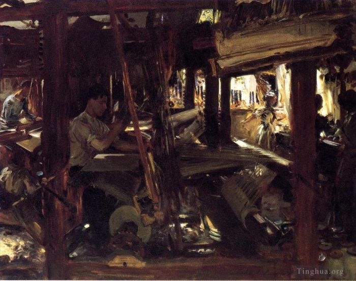 John Singer Sargent Oil Painting - Granada The Weavers