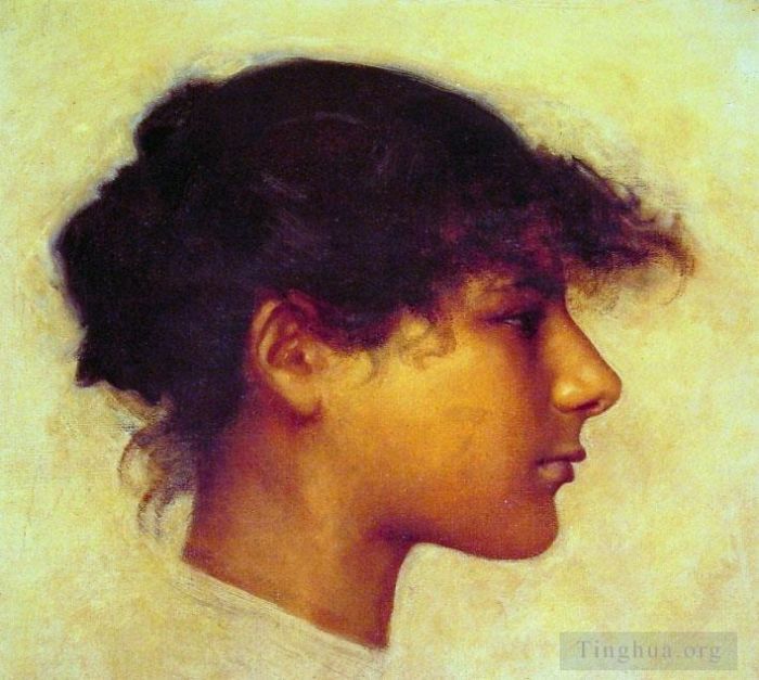 John Singer Sargent Oil Painting - Head of Ana Capril Girl portrait