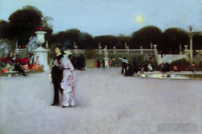 John Singer Sargent Oil Painting - In the Luxembourg Gardens