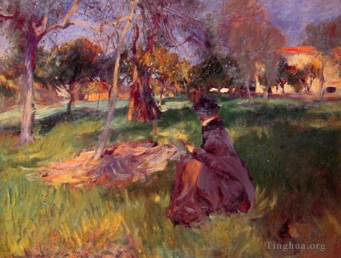 John Singer Sargent Oil Painting - In the Orchard