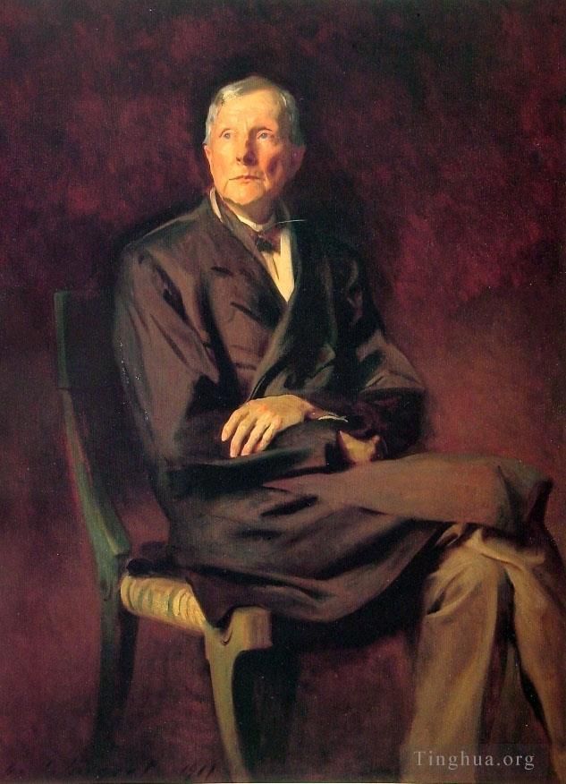 John Singer Sargent Oil Painting - John D Rockefeller portrait