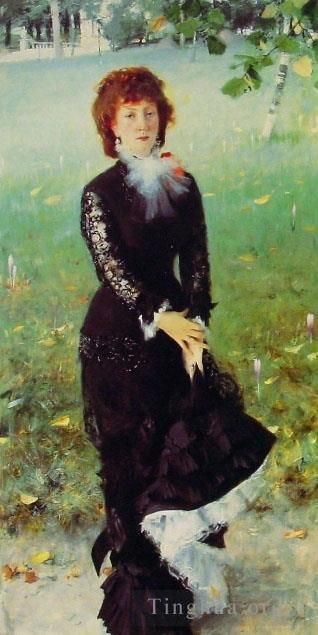 John Singer Sargent Oil Painting - Madame Edouard Pailleron portrait