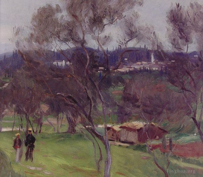 John Singer Sargent Oil Painting - Olive Trees Corfu