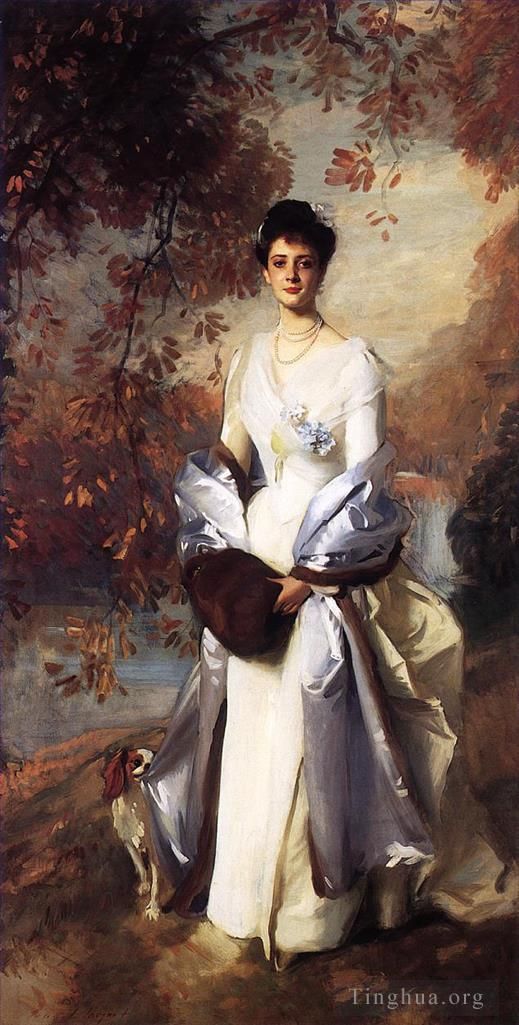 John Singer Sargent Oil Painting - Portrait of Pauline Astor