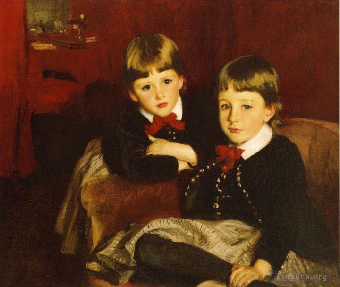 John Singer Sargent Oil Painting - Portrait of Two Children aka The Forbes Brothers