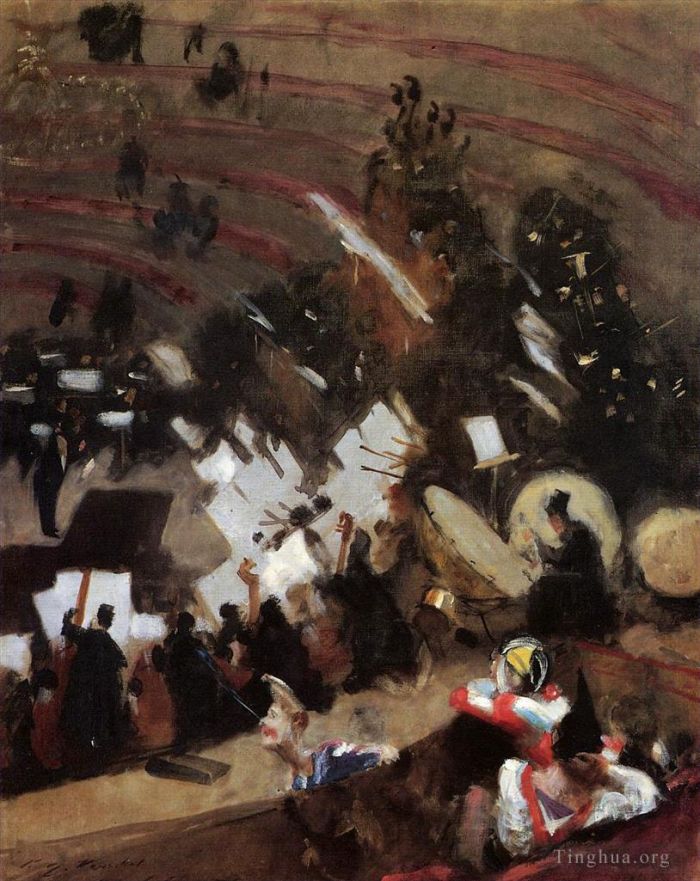 John Singer Sargent Oil Painting - Rehearsal of the Pas de Loup Orchestra at the Cirque d’Hiver