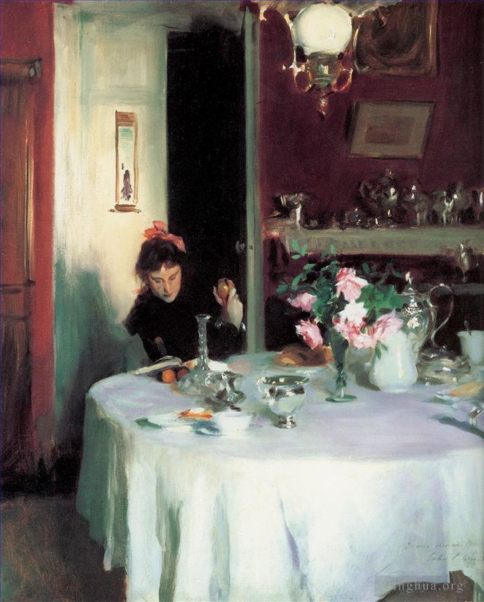 John Singer Sargent Oil Painting - The Breakfast Table