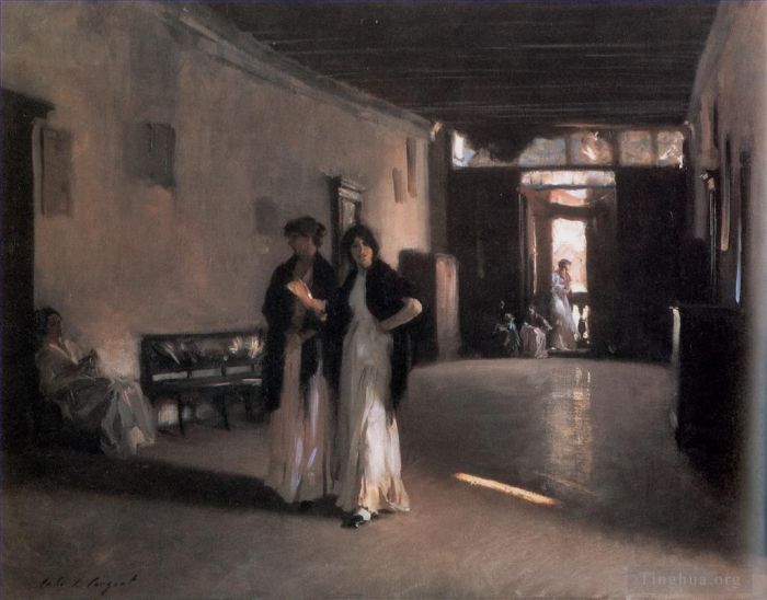 John Singer Sargent Oil Painting - Venetian Interior