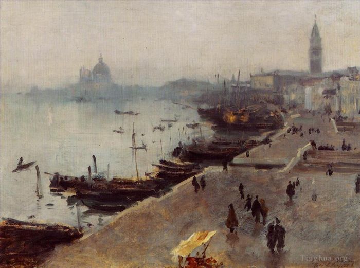 John Singer Sargent Oil Painting - Venice in Gray Weather