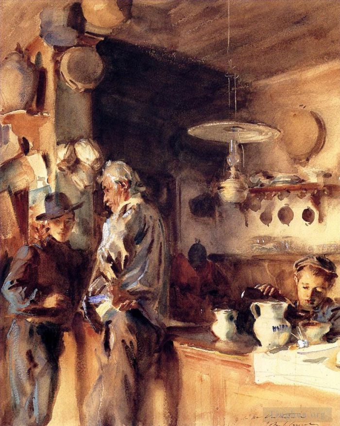 John Singer Sargent Various Paintings - A Spanish Interior