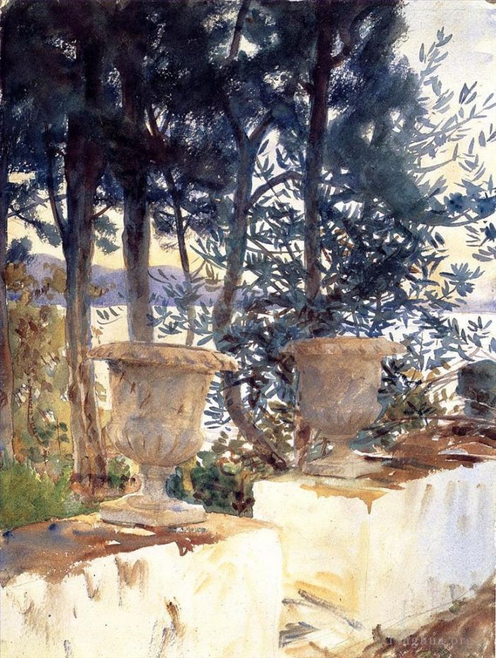 John Singer Sargent Various Paintings - Corfu The Terrace