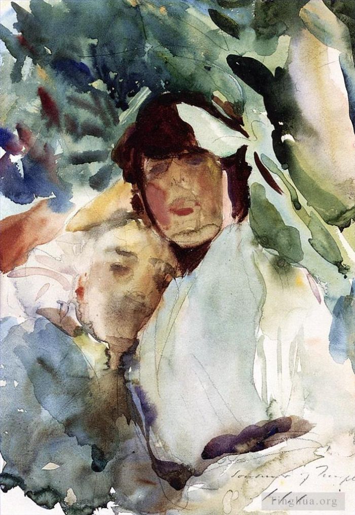 John Singer Sargent Various Paintings - Ena Wertheimer with Antonio Mancini