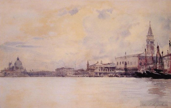 John Singer Sargent Various Paintings - Entrance to the Grand Canal