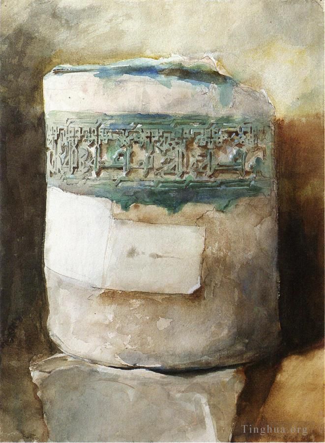 John Singer Sargent Various Paintings - Persian Artifact with Faience Decoration