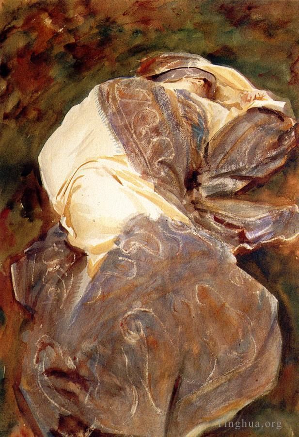 John Singer Sargent Various Paintings - Reclining Figure