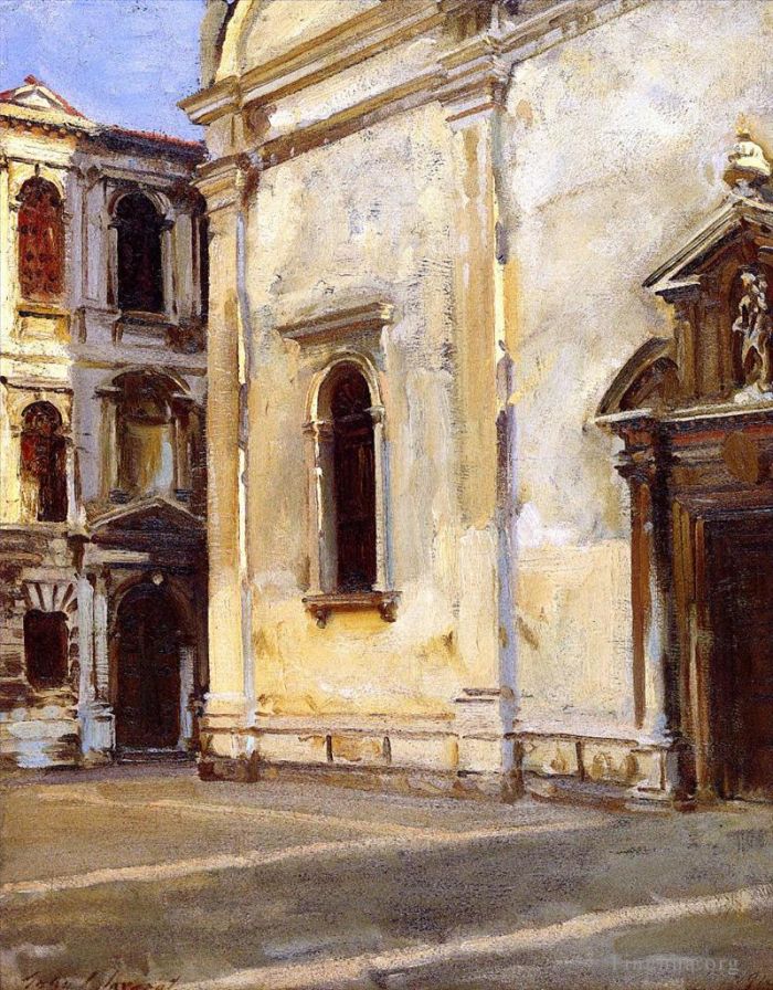 John Singer Sargent Various Paintings - Santa Maria del Carmelo and Scuola Grande dei Carmini