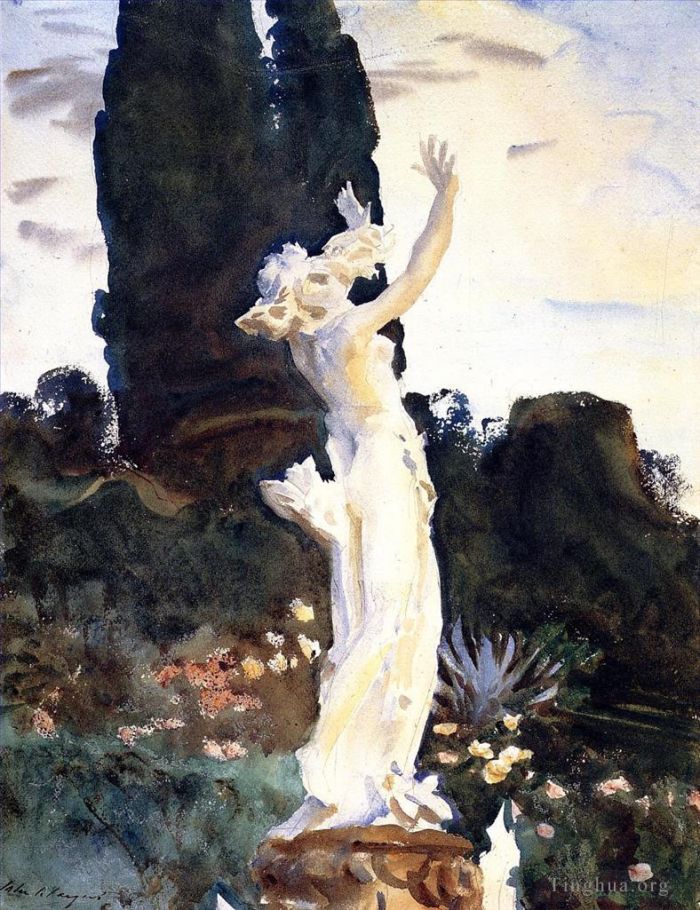 John Singer Sargent Various Paintings - Statue of Daphne