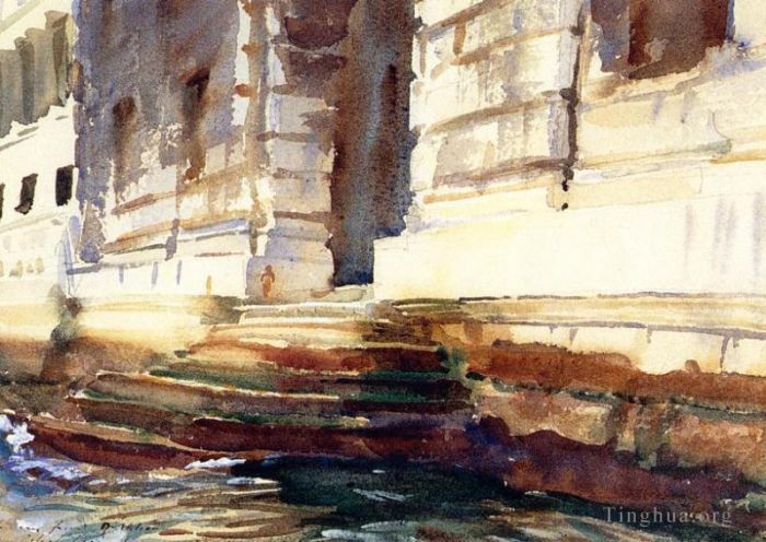 John Singer Sargent Various Paintings - Steps of a Palace