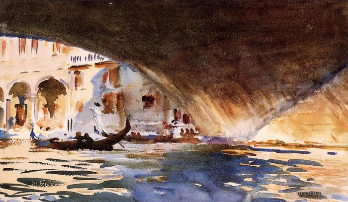 John Singer Sargent Various Paintings - Under the Rialto Bridge