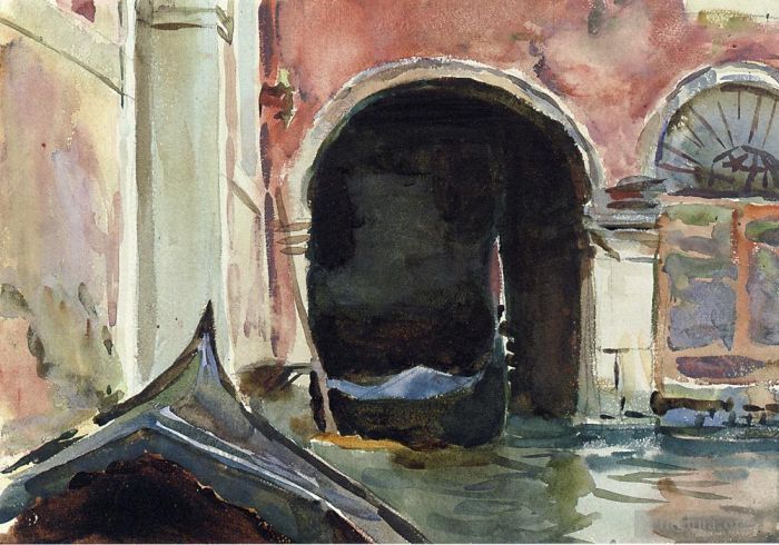 John Singer Sargent Various Paintings - Venetian Canal2