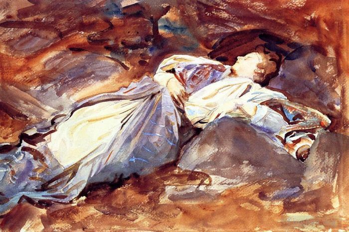 John Singer Sargent Various Paintings - Violet Sleeping