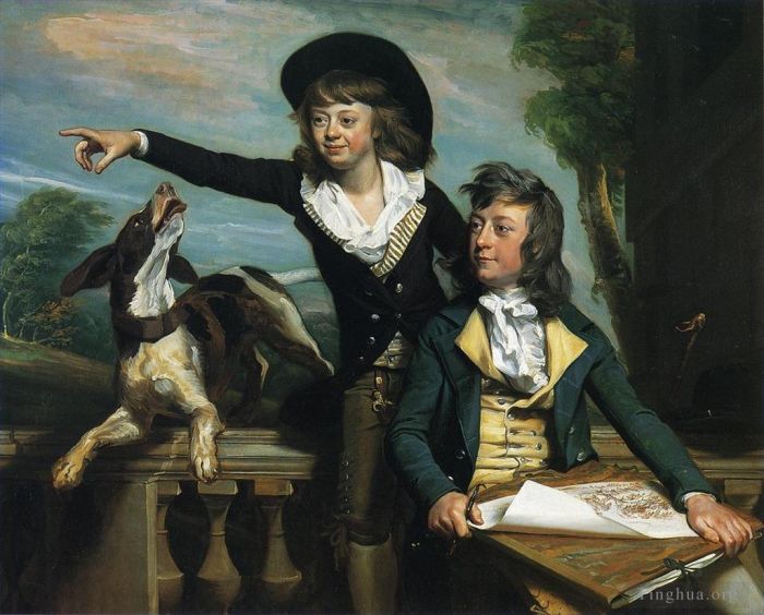 John Singleton Copley Oil Painting - Charles Callis Western and His Brother Shirley Western