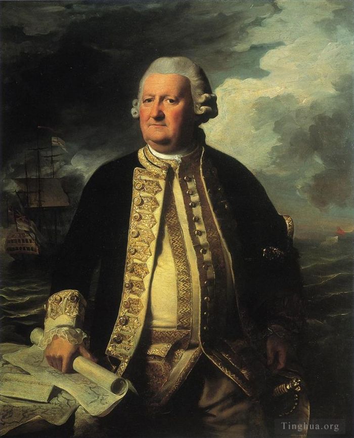 John Singleton Copley Oil Painting - Clark Gayton Admiral of the White