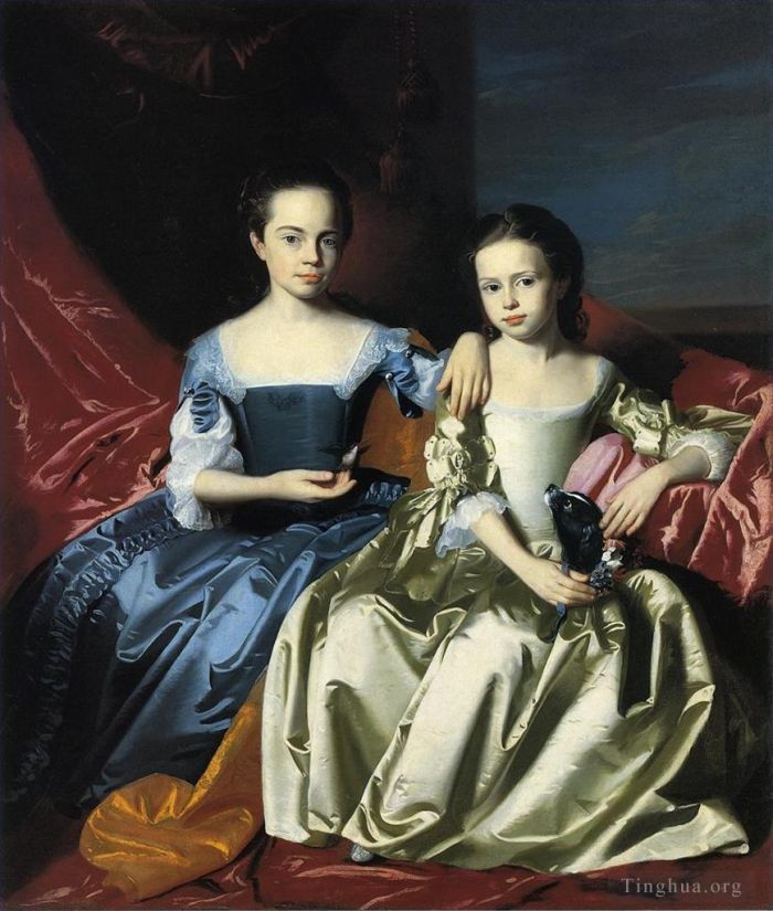 John Singleton Copley Oil Painting - Mary and Elizabeth Royall