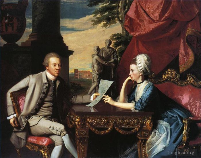 John Singleton Copley Oil Painting - Mr and Mrs Ralph Izard Alice Delancey
