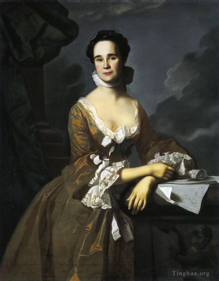 John Singleton Copley Oil Painting - Mrs Daniel Hubbard Mary Greene