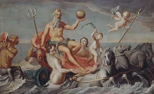 John Singleton Copley Oil Painting - The Return Of Neptune John Singleton Copley