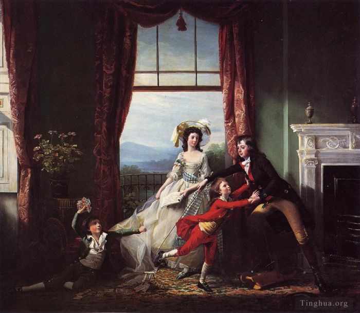 John Singleton Copley Oil Painting - The Stillwell Family