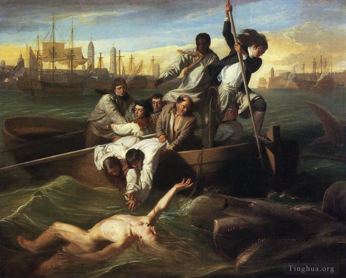 John Singleton Copley Oil Painting - Watson and the Shark