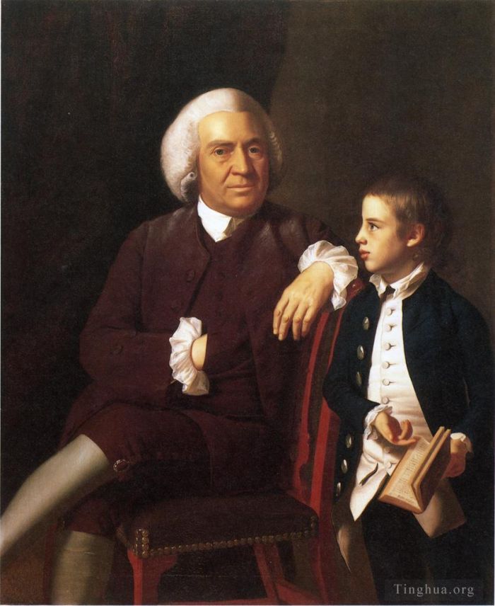 John Singleton Copley Oil Painting - William Vassall and His Son Leonard