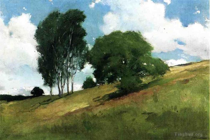 John White Alexander Oil Painting - Landscape Painted at Cornish New Hampshire