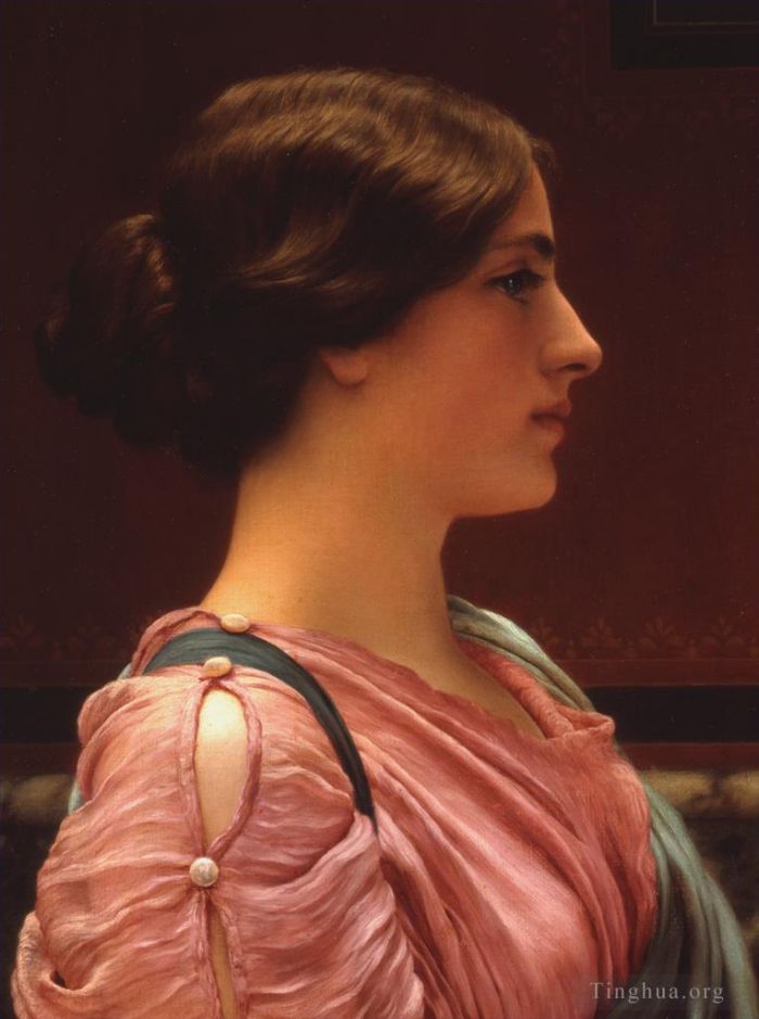 John William Godward Oil Painting - A Classical Beauty Collection of Fred and Sherry Ross