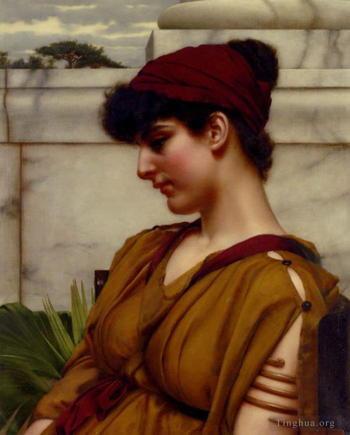 John William Godward Oil Painting - A Classical Beauty In Profile